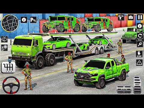 US Army Jeep Transporter Truck Simulator - Army Vehicles Driving Game 3D | Android Gameplay