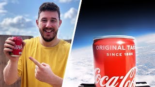 I Sent a Can of Coca Cola into Space… What Will Happen? (First Coke in Space)