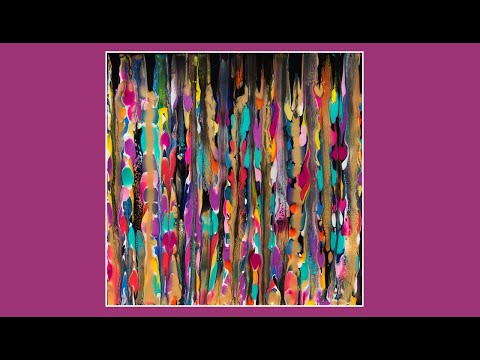 #8100 Beautiful Colored Dots Simple Composition Contemporary Art Fluid Acrylics 6.07.2021Art Therapy