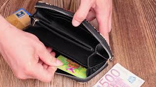 Оригінальний гаманець для жінок з натуральної фактурної шкіри з тисненням під змію Canpellini 21722 різнокольоровий