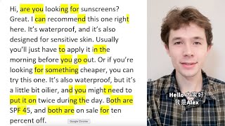 American English Connected Reading | Daily Life English: Selling Sunscreens