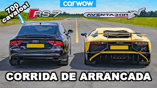 Lamborghini Aventador vs  Audi RS7 de 700 cavalos - CORRIDA DE ARRANCADA