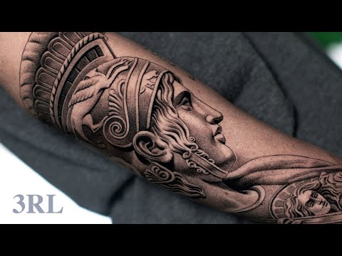 BLACK AND GREY STATUE TATTOO | TIMELAPSE | 3RL