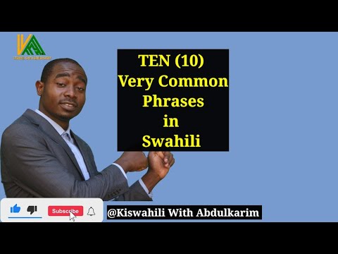 Very common Swahili phrases