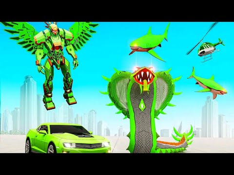 Ular Kobra Robot Berubah Jadi Mobil Balap | Anaconda Robot Car Transform : Free Wars Robot Game
