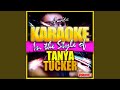 Without You What Would I Do With Me In The Style Of Tanya Tucker Karaoke Version