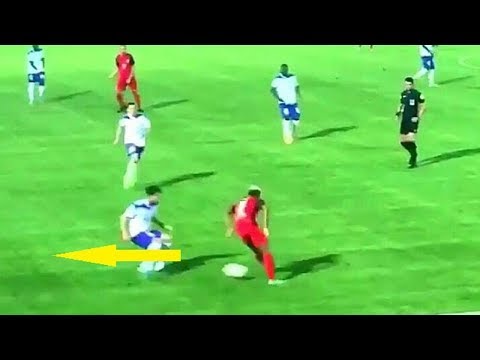 Florian David NUTMEG SKILL  Entente SSG vs Grenoble Foot 38 National 2017/2018 ESSG GF38