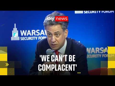 Ed Miliband speaks on joint panel at Warsaw Security Forum