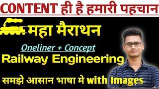 Railway Engineering Oneliner with Concepts || Railway Engineering marathon class By Vipin sir