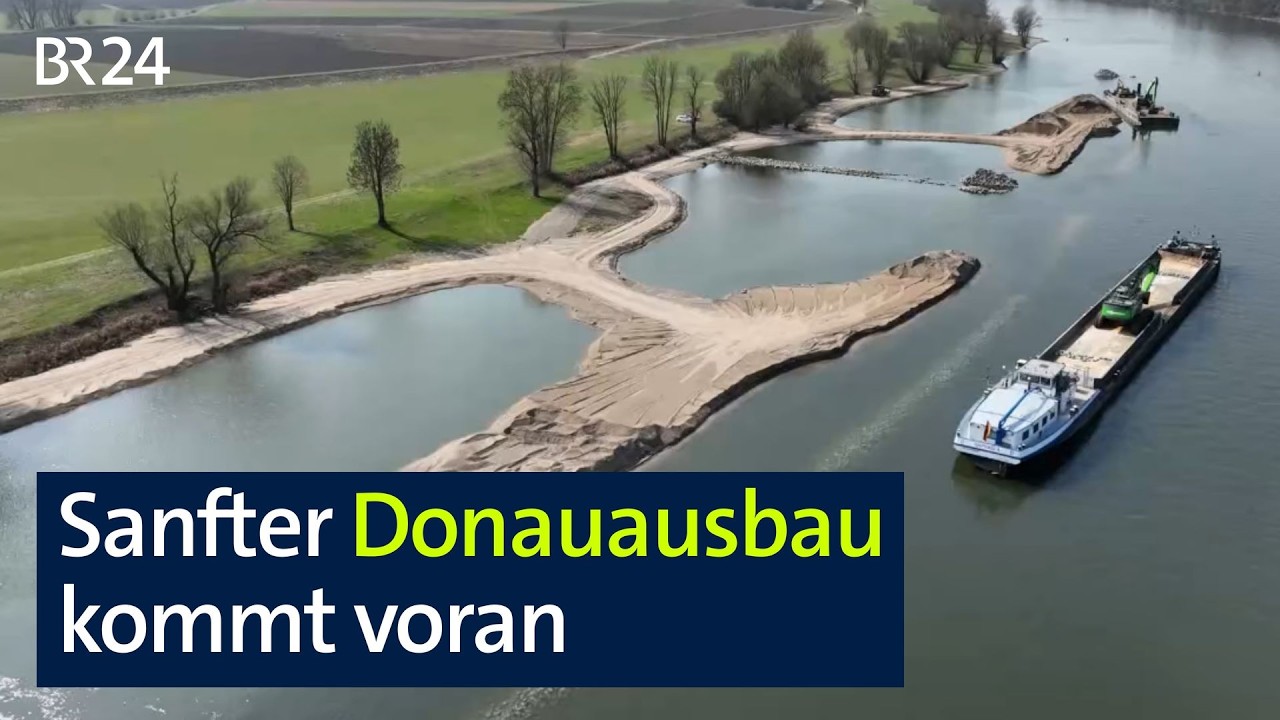 Mehr Hochwasserschutz, verbesserter Frachtverkehr: Donauausbau kommt voran | Abendschau | BR24