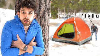 I Got STALKED Camping ALONE in -21 Degrees