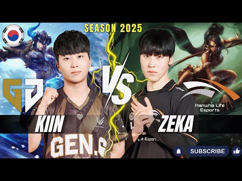 GEN Kiin vs HLE Zeka - Kiin SEJUANI vs Zeka NIDALEE Top - Patch 26.1 KR Ranked | lolrec