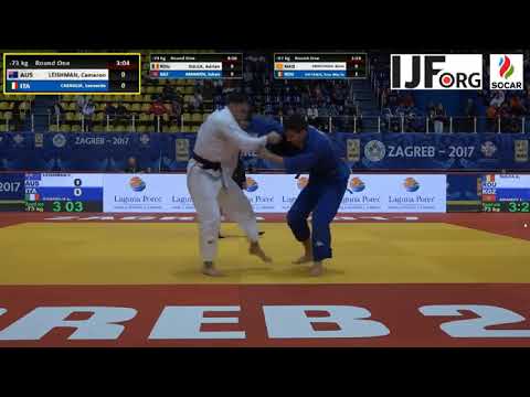 u73, LEISHMAN Cameron, AUS MENS, 2017 ZAGREB JUNIOR WORLD JUDO CHAMPIONSHIPS, R64