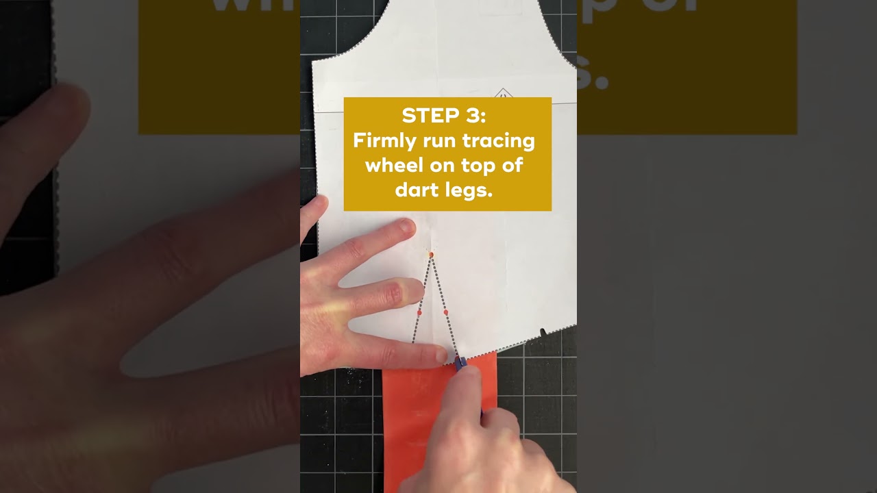 How to use a tracing wheel to mark darts | Sewing tutorial