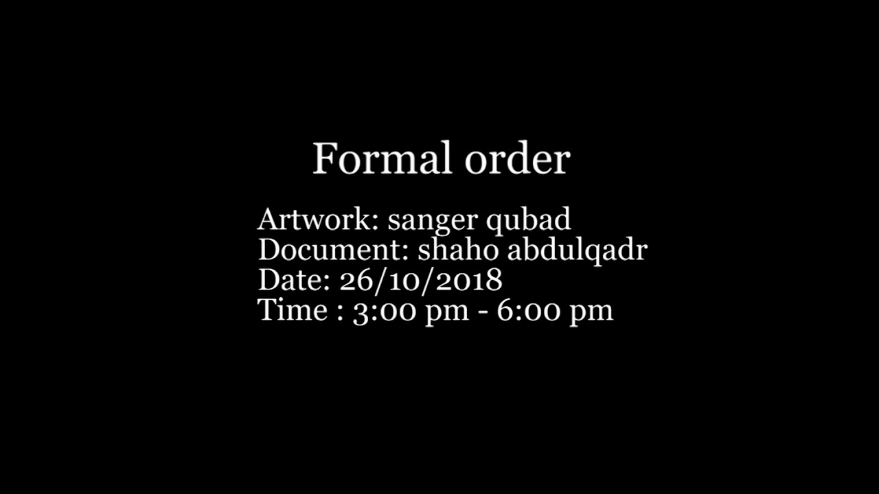 فەرمانی فەرمی - سەنگەر قوباد - ٢٠١٨