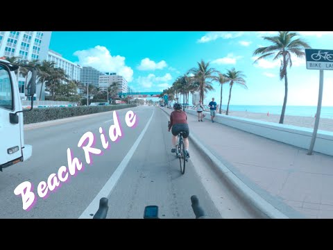 Beach Cycling Fort Lauderdale A1A 4k 30 Minute Virtual Bike Ride