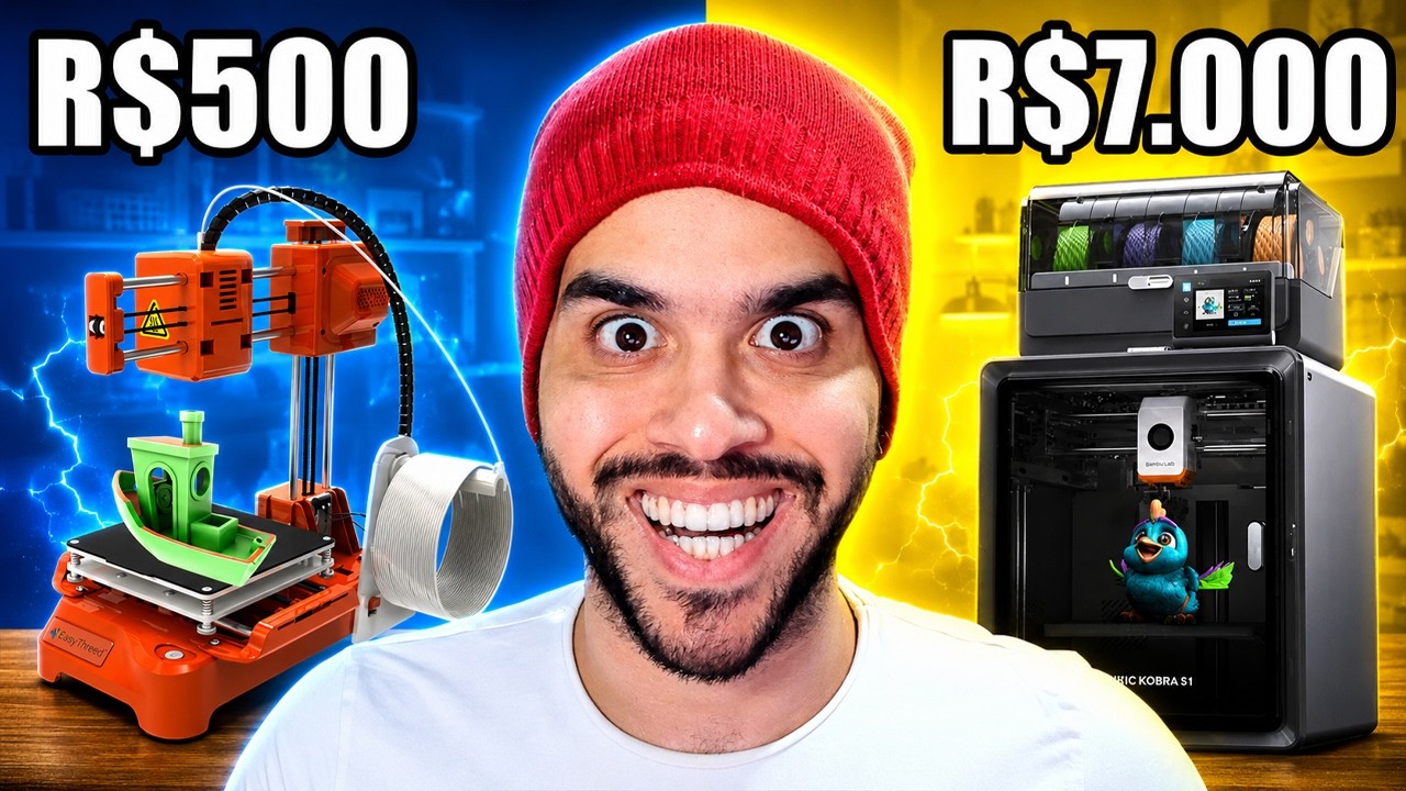 IMPRESSORA 3D BARATA VS CARA! - Qual é a melhor?