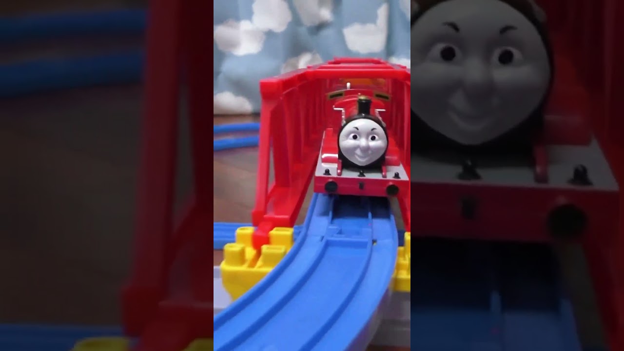きかんしゃトーマス パーシー、ラスティー、ジェームス、バーティー、トーマスのプラレール走行シーン #shorts