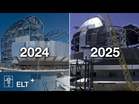 Time-lapse of the construction of the world's largest telescope