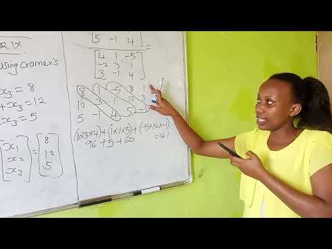 Solving 3 x 3 Matrix using Cramer's  Rule (Part 1)