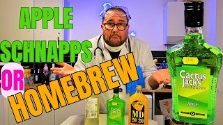 Apple schnapps versus homebrew. Which will win?