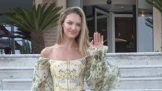 Candice Swanepoel arrives at the Hotel Excelsior Venice Lido Resort in Venice