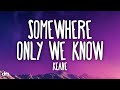 Keane Somewhere Only We Know Lyrics