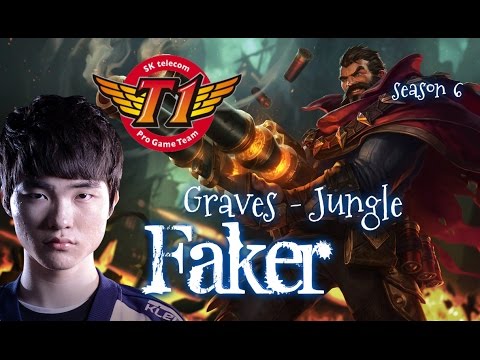 SKT T1 Faker GRAVES Jungle vs Rek'Sai - Patch 5.24 KR | League of Legends