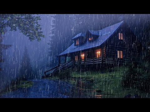 Gentle Night RAIN - Rain Sounds For Sleeping - Thunderstorm Sounds, White noise