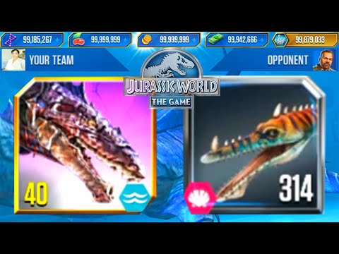 DUNKLEOSAURUS vs ALL AQUATIC CREATURES -JURASSIC WORLD THE GAME