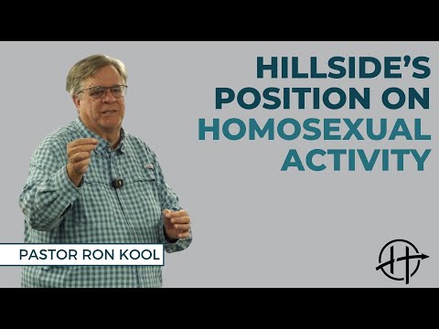 Hillside Community Church's Position on Homosexual Activity and Same-Sex Marriage