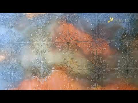 CRATERIA - overview tile stencil design with vintage colours reproduction from picture