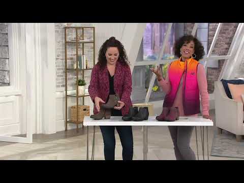 Earth Origins Woven Leather Side-Zip Booties - Alexis on QVC