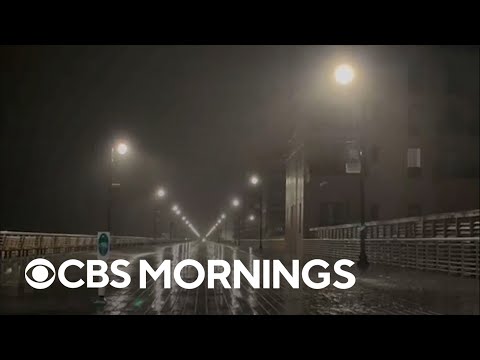 The Northeast is lashed with strong winds and heavy rain from the season's first nor'easter