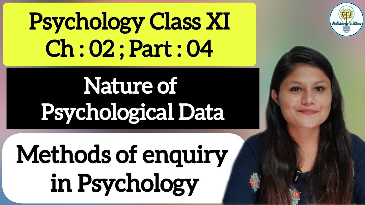 Nature of psychological data #psychologyclass11 methods of enquiry in psychology | chapter2 class 11