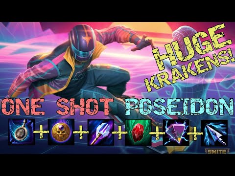 ONE SHOT POSEIDON BUILD!! Poseidon Mid Gameplay | Smite Conquest