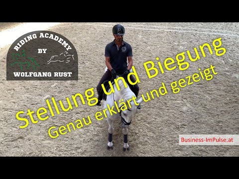 F9: Pferde Stellen & Biegen. Unterschied: Stellung und Biegung. Der Biegender Sitz! Reiten lernen!