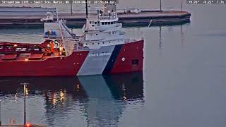 The John G Munson coming out of Soo locks for an Ojibway delivery