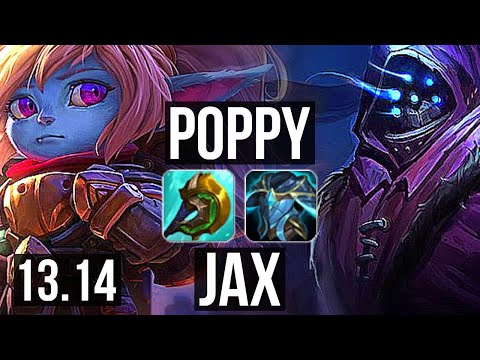 POPPY vs JAX (TOP) | 9/0/4, Rank 3 Poppy, 6 solo kills, Legendary, 400+ games | TR Master | 13.14