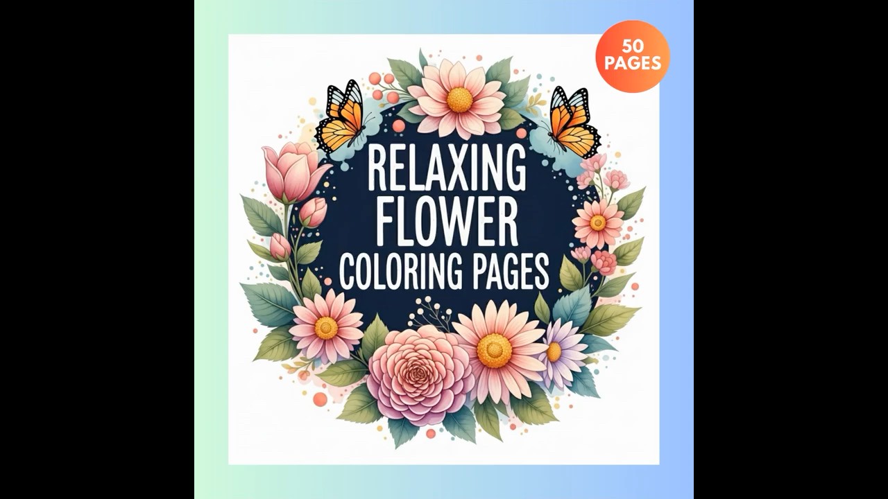 Relaxing Flower Coloring Pages