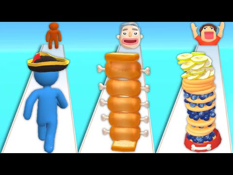 GIANT RUSH vs SANDWICH RUNNER vs PANCAKE RUN - Satisfying Mobile Triple Games