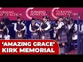 BAGPIPERS Perform AMAZING GRACE At CHARLIE KIRK MEMORIAL To Pay Tribute