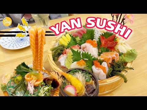 Trở Lại Yan Sushi Thưởng Thức Cá Hồi Bay, Udon Tempura e 8 Loại Sashimi Tươi Rói | Say Cooking
