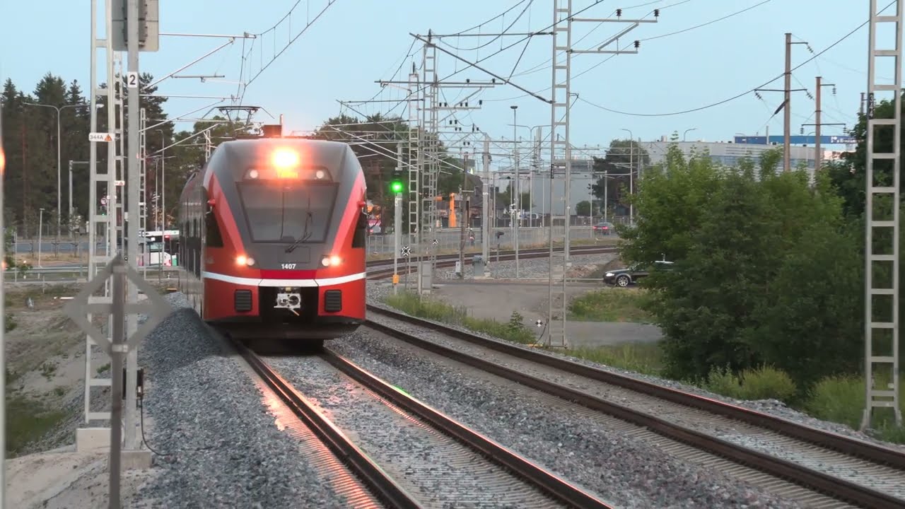 Штадлерский электропоезд 1403 на о.п. Лаагри / Stadler EMU 1403 at Laagri stop