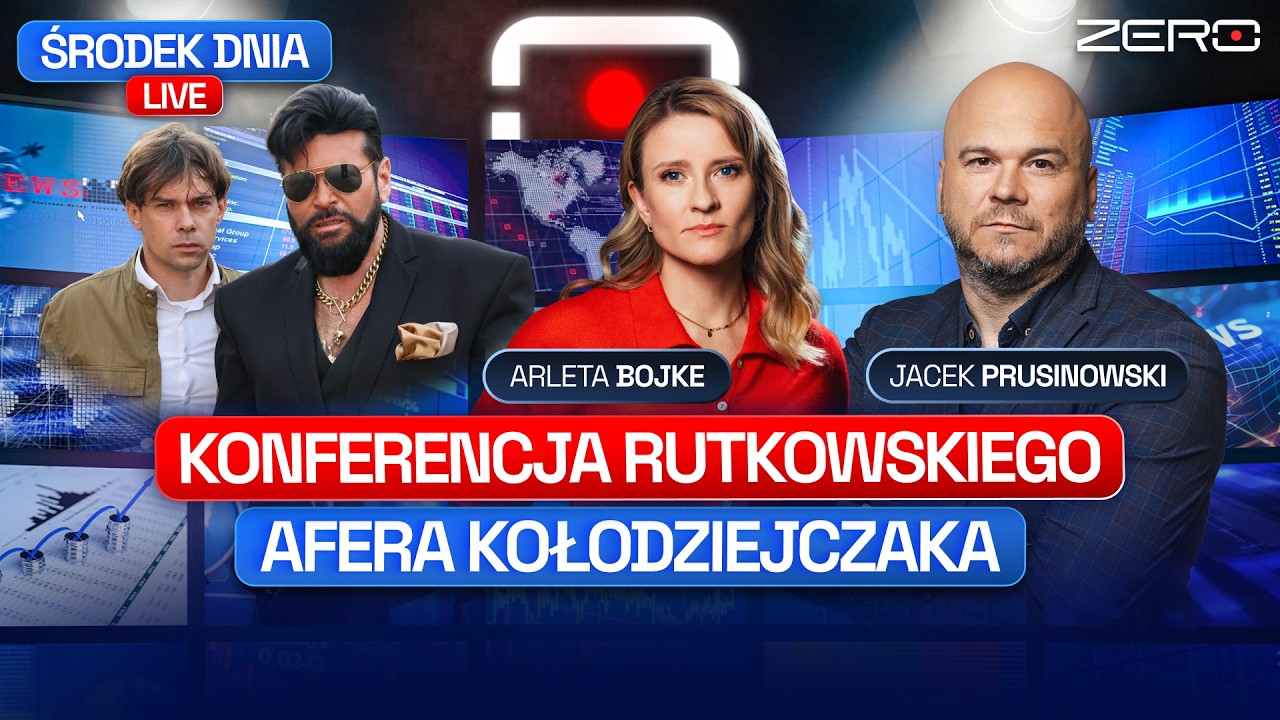 KONFERENCJA RUTKOWSKIEGO, AFERA KOŁODZIEJCZAKA - ŚRODEK DNIA LIVE