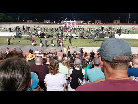 Cadets at DCI Allentown 2019, with Incredible Audio and Mr Fathead.