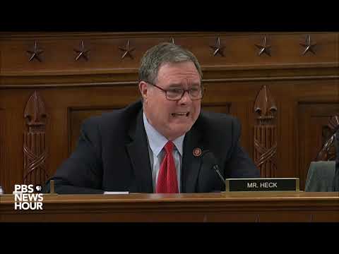 WATCH: Rep. Heck asks Hale to send a 'clear and resounding' message defending Amb. Yovanovitch