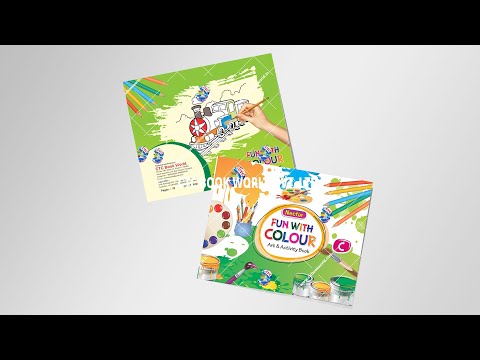 Multicolor 3+ year fun with colours book part c, for kids