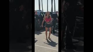 Bashing Head On Cop Car  - Venice Beach + Faith Healer Care Bear Staring