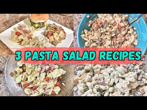 3 PASTA SALAD RECIPES | SUMMER SALADS | BBQ SIDES